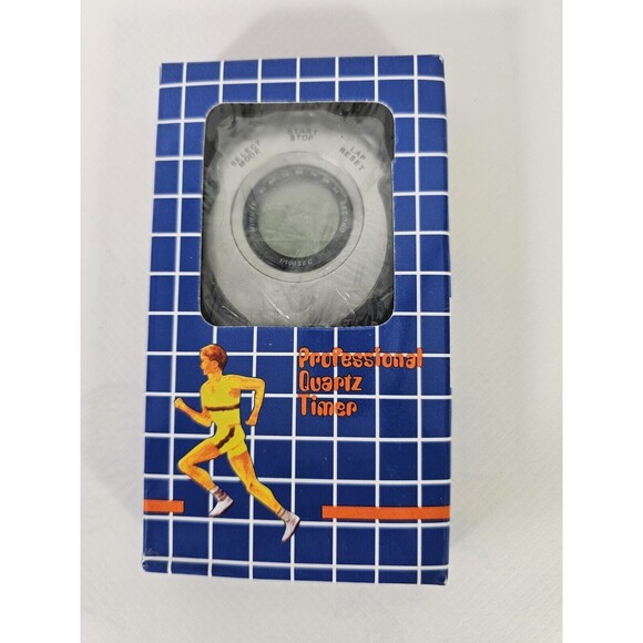 Professional Quartz Timer Stopwatch Blue/new In Box. Digital Display - Picture 3 of 7